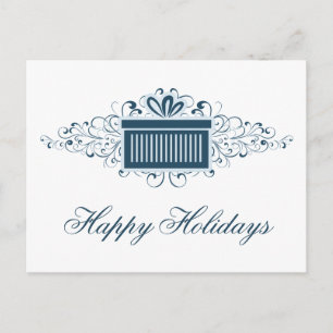 Tarjeta postal de Navidades presentes de Swirls de