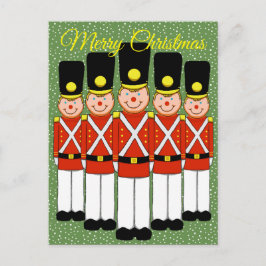 Tarjeta postal de Navidades soldados navidades