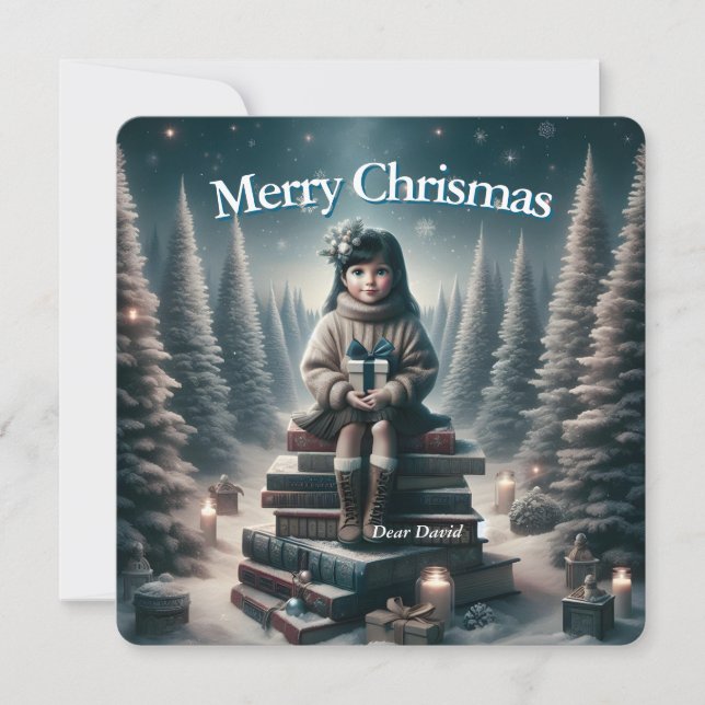 Tarjeta postal de navidades tradicionales de época (Anverso)