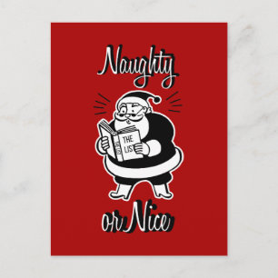 Tarjeta postal de Navidades traviesos o bonitos de