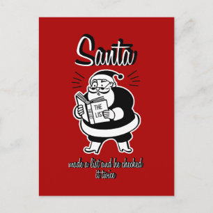 Tarjeta postal de Navidades traviesos o bonitos de