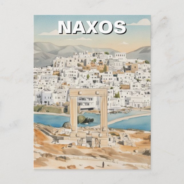 Tarjeta postal de Naxos Grecia (Anverso)