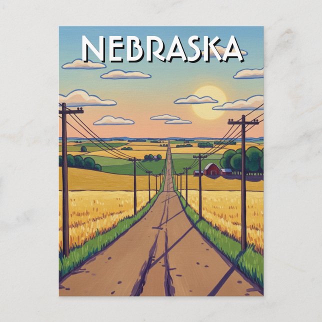Tarjeta postal de Nebraska (Anverso)