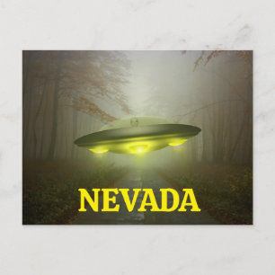 Tarjeta postal de NEVADA USO NAVESPACIAL DIVERTIDA