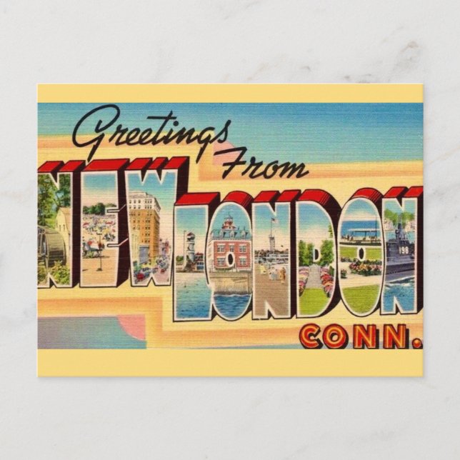 Tarjeta postal de New London Connecticut (Anverso)