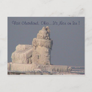 Tarjeta postal de Nice on Ice (faro congelado)