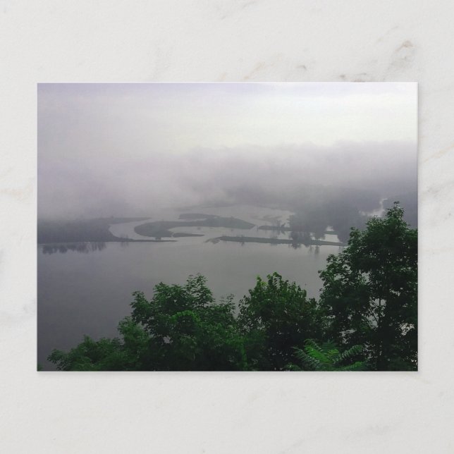 Tarjeta postal de niebla matutina en el río Missis (Anverso)