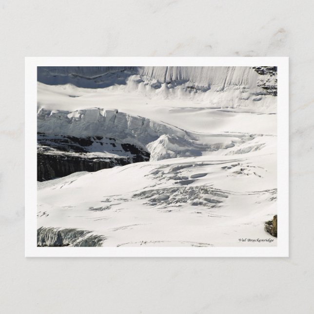 Tarjeta postal de nieve para glaciares (Anverso)