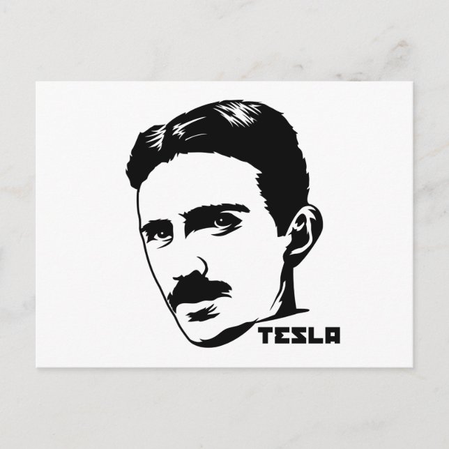 Tarjeta postal de Nikola Tesla (Anverso)