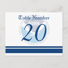 Tarjeta postal de Nimber de tabla de Bodas de NOAA