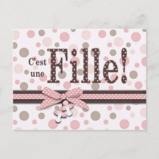 Tarjeta postal de niña FR