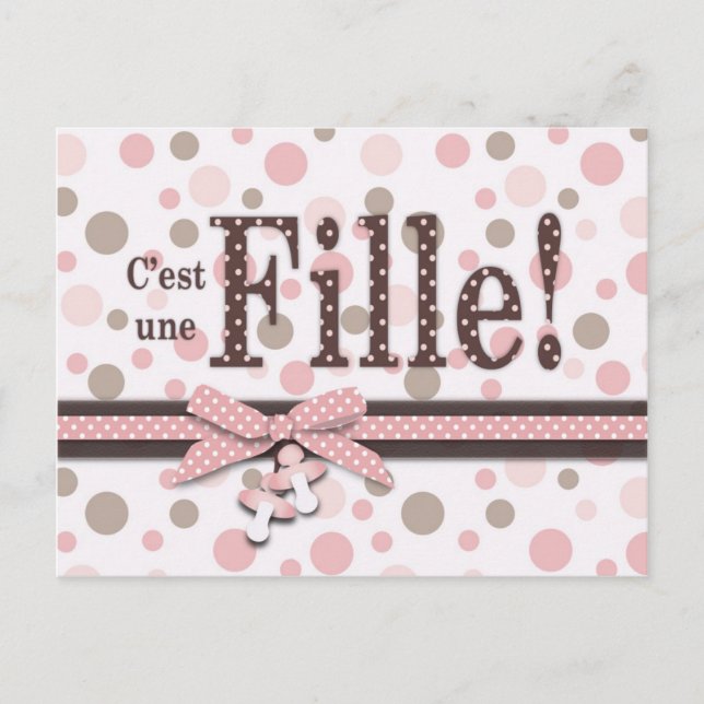 Tarjeta postal de niña FR (Anverso)