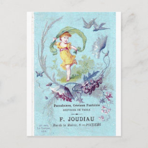 Tarjeta postal de niñita francesa