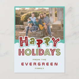 Tarjeta postal de nombre y foto del personalizado