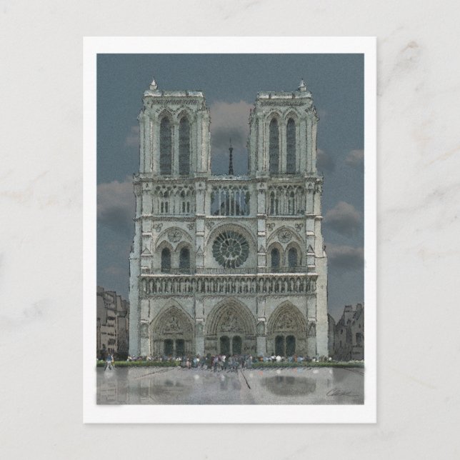 Tarjeta postal de Notre Dame (Anverso)