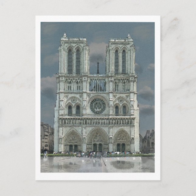 Tarjeta postal de Notre Dame (Anverso)
