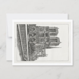 Tarjeta postal de Notre Dame de París + sobre
