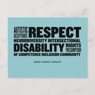 Tarjeta postal de nube de palabras de AWN