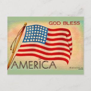 Tarjeta postal de nuestra bandera americana