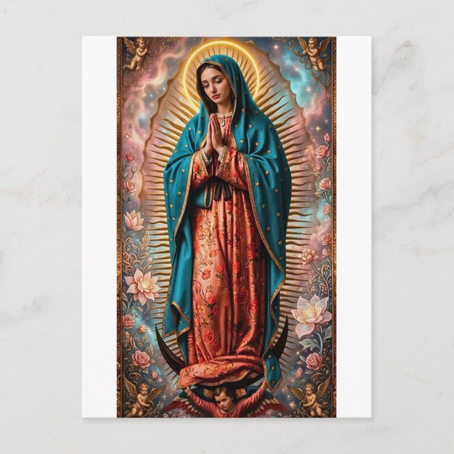 tarjeta postal de Nuestra Señora de Guadalupe (Anverso)