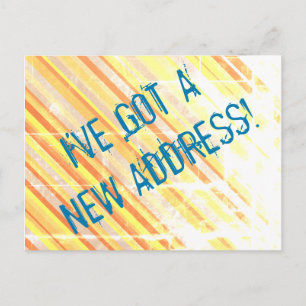 Tarjeta postal de nueva casa con aspecto áspero y 