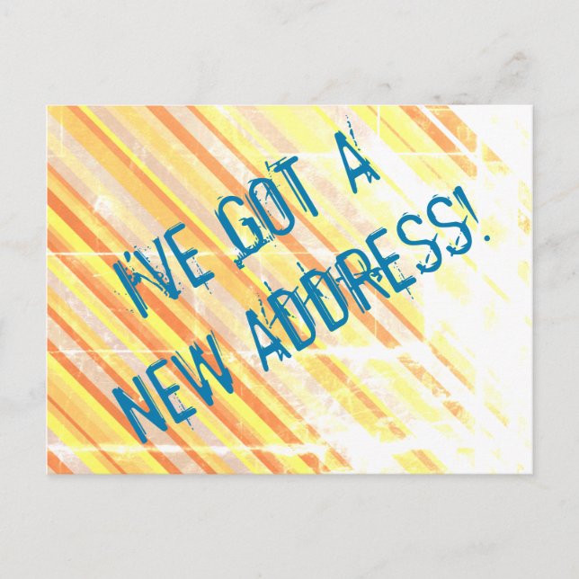 Tarjeta postal de nueva casa con aspecto áspero y  (Anverso)