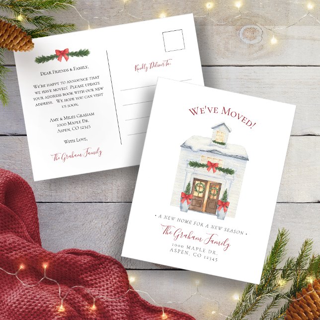 Tarjeta postal de nueva casa de granja Nos hemos m (Farmhouse New Home We've Moved Postcard
)