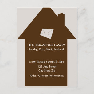 Tarjeta postal de nueva casa dulce hogar (Taupe)
