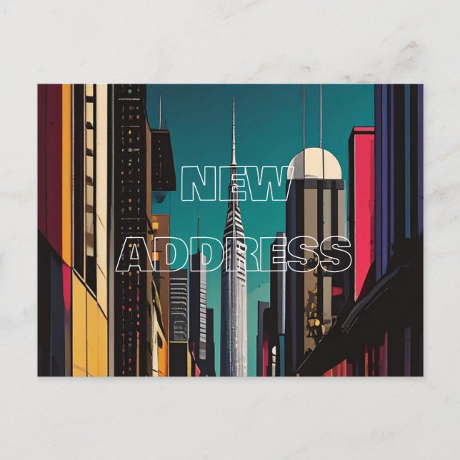 Tarjeta postal de nueva dirección (Anverso)
