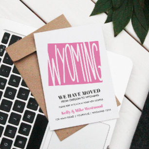 Tarjeta postal de nueva dirección en Wyoming