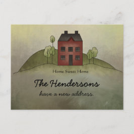 Tarjeta postal de nueva dirección Hogar Dulce Hoga