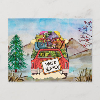 Tarjeta Postal de Nueva Dirección Vintage