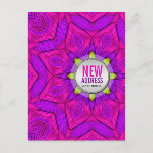 Tarjeta postal de nueva dirección We've Moved en r