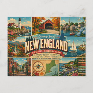 Tarjeta postal de Nueva Inglaterra