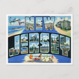 Tarjeta postal de Nueva Jersey de época