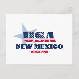 Tarjeta postal de Nueva México estrella azul de re