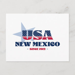 Tarjeta postal de Nueva México estrella azul de re