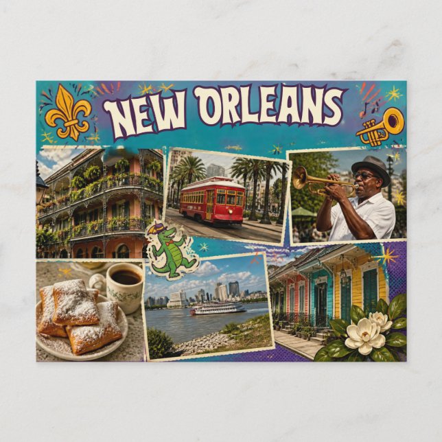 Tarjeta postal de Nueva Orleans (Anverso)