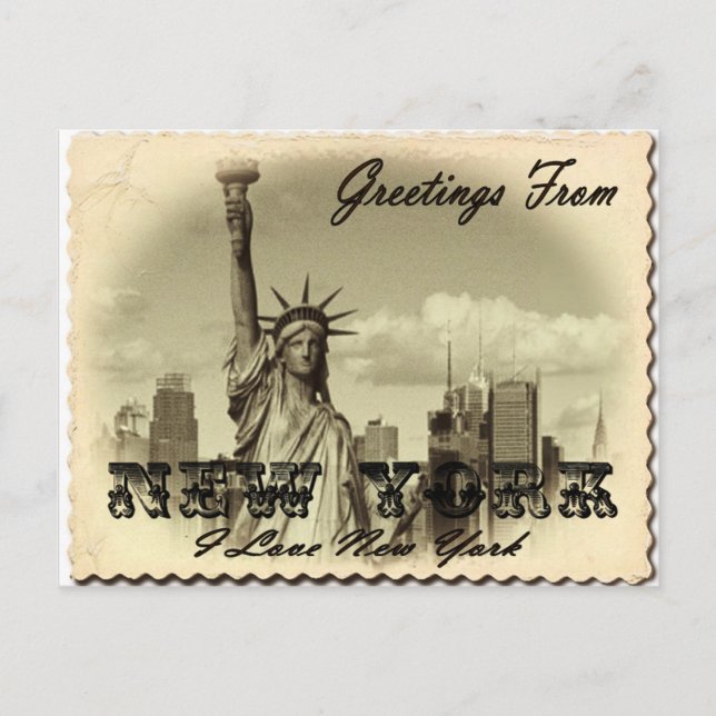 Tarjeta postal de Nueva York (Anverso)