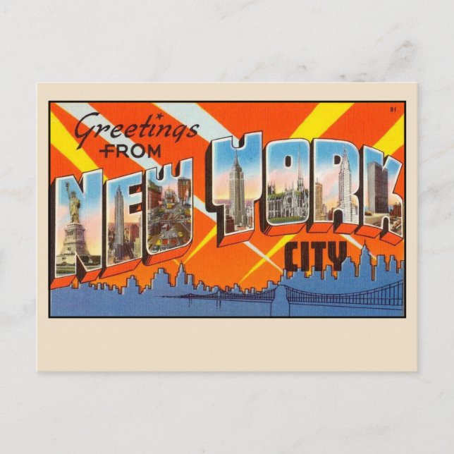 Tarjeta postal de Nueva York (Anverso)