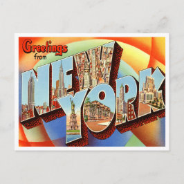 Tarjeta postal de Nueva York de época
