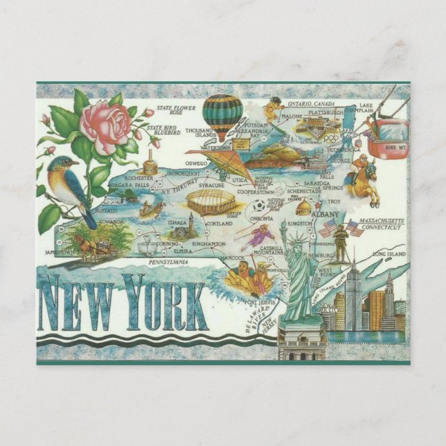 Tarjeta postal de Nueva York de época (Anverso)