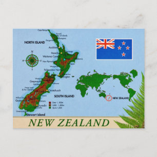 Tarjeta postal de Nueva Zelanda