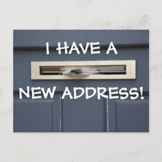 Tarjeta Postal De Nuevo Cambio De Dirección