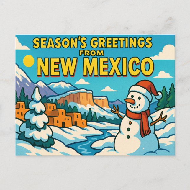 Tarjeta postal de Nuevo México (Anverso)