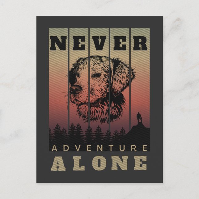 Tarjeta Postal de Nunca Aventurarse Solo (Anverso)