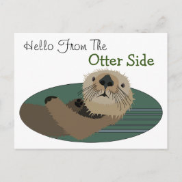 Tarjeta postal de nutria divertida