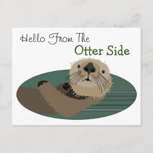Tarjeta postal de nutria divertida