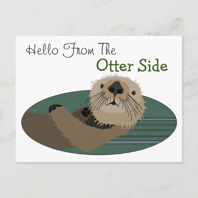 Tarjeta postal de nutria divertida (Anverso)