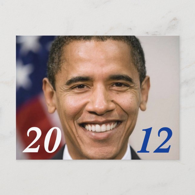 Tarjeta postal de Obama 2012 (Anverso)